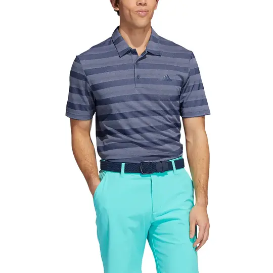 adidas Two Colour Stripe PRIMEGREEN Polo Shirt