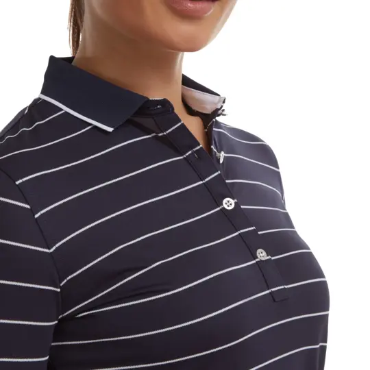 FootJoy Pinstripe 3/4-Sleeve Polo Shirt