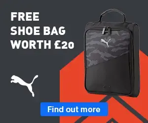 Free shoe bag worth £20 with Puma golf shoes