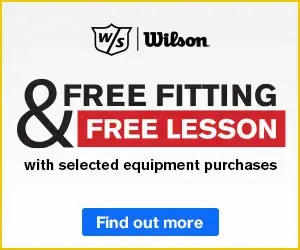 Free fitting & free lesson with selected Wilson equipment