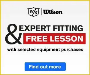 Expert fitting & free lesson with selected Wilson equipment