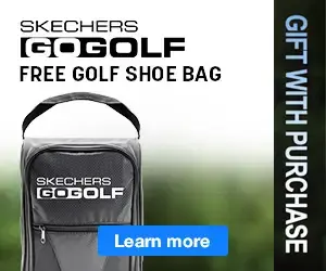 Free golf shoe bag with the purchase of Skechers Go Golf footwear