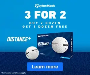 Buy 2 dozen TaylorMade Distance+ golf balls and receive 1 dozen Free.