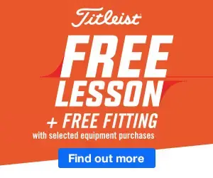 Free Lesson + Free Fitting with selected Titleist equipment purchases.