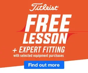 Free Lesson + Expert Fitting with selected Titleist equipment purchases.