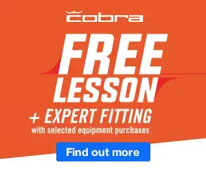 Free Lesson + Expert Fitting with selected Cobra equipment purchases.