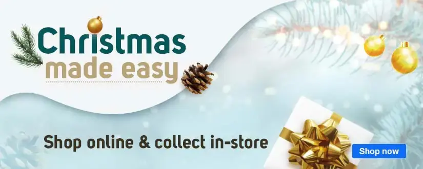 A wide range of products available to buy online & collect in-store